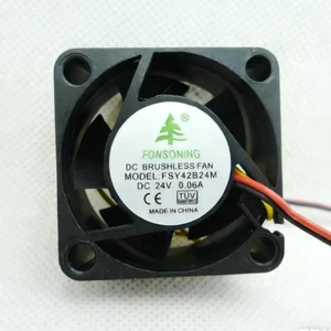 FSY42B24M Replacement 4020 Axial Cooling Fan, DC24V 0.06A / 0.08A 40x40x20mm 2-Wire Ball Bearing Brushless Fan for Laptop CPU Chip, Industrial Mini Controller, Compact Electronic Equipment Heat FSY42B24M Replacement 4020 Axial Cooling Fan, DC24V 0.06A / 0.08A 40x40x20mm 2-Wire Ball Bearing Brushless Fan for Laptop CPU Chip, Industrial Mini Controller, Compact Electronic Equipment Heat