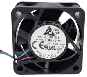 EUB0424MD Replacement 4020 Axial Cooling Fan, DC24V 0.08A 40x40x20mm 3-Wire Brushless Square Fan for Inverter, Industrial PC IPC System, Control Cabinet and Compact Industrial Equipment Heat Dissipati EUB0424MD Replacement 4020 Axial Cooling Fan, DC24V 0.08A 40x40x20mm 3-Wire Brushless Square Fan for Inverter, Industrial PC IPC System, Control Cabinet and Compact Industrial Equipment Heat Dissipati