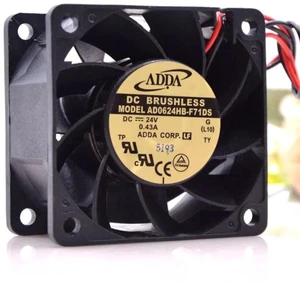 AD0624HB-F71DS Replacement 6038 High Speed Axial Cooling Fan, 60x60x38mm DC24V 0.43A Industrial Brushless Fan, Heavy-Duty Cooling Fan for Converters, Inverters & Industrial Electronic Equipment AD0624HB-F71DS Replacement 6038 High Speed Axial Cooling Fan, 60x60x38mm DC24V 0.43A Industrial Brushless Fan, Heavy-Duty Cooling Fan for Converters, Inverters & Industrial Electronic Equipment