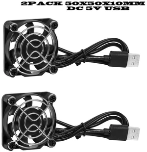 USB5010 Dual Ball Bearing USB Cooling Fan DC 5V Silent 5010 Fan, Compatible for DIY Projects, Router, Game Console, TV Box, Power Supply, Small Quiet USB Powered Ventilation Cooler Fan for Electronics USB5010 Dual Ball Bearing USB Cooling Fan DC 5V Silent 5010 Fan, Compatible for DIY Projects, Router, Game Console, TV Box, Power Supply, Small Quiet USB Powered Ventilation Cooler Fan for Electronics