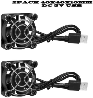 2 Pack Dual Ball Bearing USB Cooling Fan DC 5V Silent USB4010 4010 Fan for DIY Projects Router Game Console TV Box Power Supply Small USB Powered Ventilation Cooler Fan Replacement 2 Pack Dual Ball Bearing USB Cooling Fan DC 5V Silent USB4010 4010 Fan for DIY Projects Router Game Console TV Box Power Supply Small USB Powered Ventilation Cooler Fan Replacement