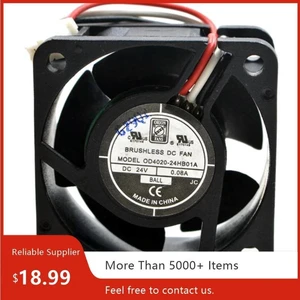 OD4020-24HB01A 4020 40mm DC Brushless Industrial Cooling Fan 40*40*20mm DC24V 0.08A Dual Ball Bearing Axial Fan Replacement for Inverter, Power Cabinet, Electronic Equipment Heat Dissipation OD4020-24HB01A 4020 40mm DC Brushless Industrial Cooling Fan 40*40*20mm DC24V 0.08A Dual Ball Bearing Axial Fan Replacement for Inverter, Power Cabinet, Electronic Equipment Heat Dissipation