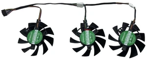 3 Pack PLA08015S12HH GPU Cooling Fan DC12V 4-Pin Graphics Card Replacement Cooler, 75mm Fan Compatible with RX 5700 XT 8G OC and GTX 1660 X3 Video Card, VGA Heat Dissipation Repair Accessory 3 Pack PLA08015S12HH GPU Cooling Fan DC12V 4-Pin Graphics Card Replacement Cooler, 75mm Fan Compatible with RX 5700 XT 8G OC and GTX 1660 X3 Video Card, VGA Heat Dissipation Repair Accessory