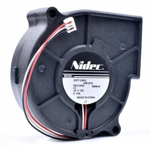 D07F-24SG RK2-2418 7530 Turbo Blower Cooling Fan 75x75x30mm DC24V 0.15A 3-Wire Centrifugal Fan Replacement for Refrigerator, Electronic Cabinet Heat Dissipation Repair Accessory D07F-24SG RK2-2418 7530 Turbo Blower Cooling Fan 75x75x30mm DC24V 0.15A 3-Wire Centrifugal Fan Replacement for Refrigerator, Electronic Cabinet Heat Dissipation Repair Accessory