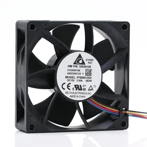 FFB0812XH 8025 80x80x25mm 8cm High Speed Cooling Fan, DC 12V 2A High Airflow Forced Pressure Brushless Axial Fan Replacement for Industrial Cabinet, Server, Chassis Heat Dissipation FFB0812XH 8025 80x80x25mm 8cm High Speed Cooling Fan, DC 12V 2A High Airflow Forced Pressure Brushless Axial Fan Replacement for Industrial Cabinet, Server, Chassis Heat Dissipation