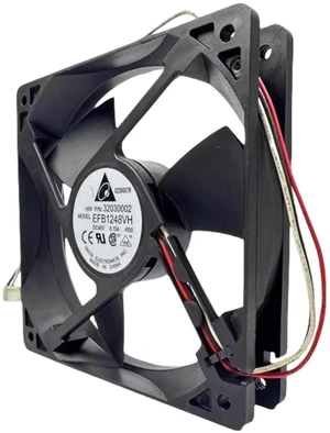 EFB1248VH 12025 Axial Cooling Fan, 120×120×25mm DC48V 0.15A, 3400RPM Dual Ball Bearing 75CFM 2-Wire Brushless Fan, High Airflow Replacement Fan for Industrial Equipment Heat Dissipation EFB1248VH 12025 Axial Cooling Fan, 120×120×25mm DC48V 0.15A, 3400RPM Dual Ball Bearing 75CFM 2-Wire Brushless Fan, High Airflow Replacement Fan for Industrial Equipment Heat Dissipation