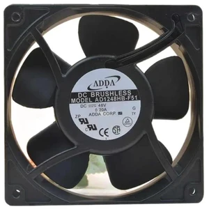 AD1248HB-F51 12038 Axial Cooling Fan 120×120×38mm 12CM DC48V 0.2A Metal Frame High Airflow Brushless Fan Replacement Fan for Industrial Cabinet Server Inverter Heat Dissipation AD1248HB-F51 12038 Axial Cooling Fan 120×120×38mm 12CM DC48V 0.2A Metal Frame High Airflow Brushless Fan Replacement Fan for Industrial Cabinet Server Inverter Heat Dissipation