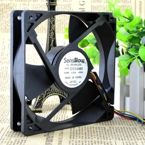 EFC1248D 12025 120mm Axial Cooling Fan DC48V 0.21A 4-Wire PWM Brushless Fan High Airflow Replacement Fan For Server Network Equipment Industrial Cabinet Automation System Heat Dissipation Fan EFC1248D 12025 120mm Axial Cooling Fan DC48V 0.21A 4-Wire PWM Brushless Fan High Airflow Replacement Fan For Server Network Equipment Industrial Cabinet Automation System Heat Dissipation Fan