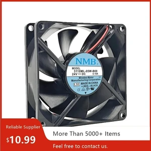 3110ML-05W-B69 8020 8CM Axial Cooling Fan 80x80x25MM DC24V 0.18A 3-Wire Industrial Inverter Cooling Fan Replacement for Inverter Control Cabinet Heat Dissipation Repair Part 3110ML-05W-B69 8020 8CM Axial Cooling Fan 80x80x25MM DC24V 0.18A 3-Wire Industrial Inverter Cooling Fan Replacement for Inverter Control Cabinet Heat Dissipation Repair Part