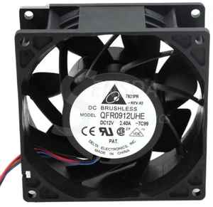 90mm 9238 High Speed Axial Cooling Fan QFR0912UHE, DC12V 2.40A 4-Pin PWM Server Inverter Heatsink Fan, 9cm Industrial Replacement Fan for Server Cabinet Heat Dissipation 90mm 9238 High Speed Axial Cooling Fan QFR0912UHE, DC12V 2.40A 4-Pin PWM Server Inverter Heatsink Fan, 9cm Industrial Replacement Fan for Server Cabinet Heat Dissipation