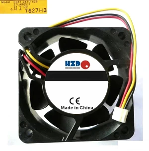 6025 6cm Three-Wire Cooling Fan D06T-24TU 62B 27LA80511 45BH7, 60x60x25mm DC24V 0.1A Axial Fan, Small Industrial Replacement Fan for Electronic Equipment Heat Dissipation 6025 6cm Three-Wire Cooling Fan D06T-24TU 62B 27LA80511 45BH7, 60x60x25mm DC24V 0.1A Axial Fan, Small Industrial Replacement Fan for Electronic Equipment Heat Dissipation