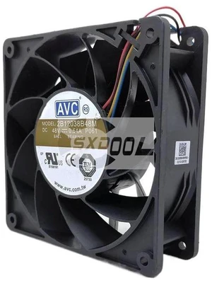 2B12038B48M 12038 Industrial Cooling Fan 120x120x38mm 120mm DC48V 0.54A, 4-Wire PWM Axial Fan, High Airflow Replacement Fan for Server Cabinets and Industrial Cooling Systems Heat Dissipation 2B12038B48M 12038 Industrial Cooling Fan 120x120x38mm 120mm DC48V 0.54A, 4-Wire PWM Axial Fan, High Airflow Replacement Fan for Server Cabinets and Industrial Cooling Systems Heat Dissipation