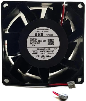 3115RL-05W-B69 80mm Inverter Server Cooling Fan DC24V 0.50A, 3-Wire Speed Detection Axial Fan, High Precision Dual Ball Bearing Replacement Fan for Industrial Inverter and Server Heat Dissipation 3115RL-05W-B69 80mm Inverter Server Cooling Fan DC24V 0.50A, 3-Wire Speed Detection Axial Fan, High Precision Dual Ball Bearing Replacement Fan for Industrial Inverter and Server Heat Dissipation