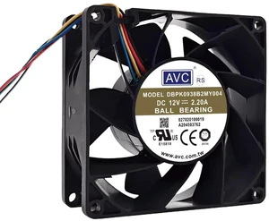 DBPK0938B2MY004 High Speed Industrial Axial Cooling Fan DC12V 55.3W 12900RPM, 90x90x38mm 9CM 9038 Replacement Fan for Server, Inverter and Industrial Cabinet Heat Dissipation DBPK0938B2MY004 High Speed Industrial Axial Cooling Fan DC12V 55.3W 12900RPM, 90x90x38mm 9CM 9038 Replacement Fan for Server, Inverter and Industrial Cabinet Heat Dissipation