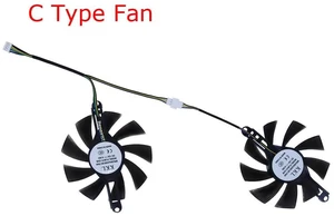 2Pcs Set Type C FL8015 12VB GPU Cooling Fans, Graphics Card Cooler, for 51RISC RTX 2060 6G, ABIT RTX 3070 TiM 8G, RTX 3060M, RTX 3070M Gaming Video Cards 2Pcs Set Type C FL8015 12VB GPU Cooling Fans, Graphics Card Cooler, for 51RISC RTX 2060 6G, ABIT RTX 3070 TiM 8G, RTX 3060M, RTX 3070M Gaming Video Cards