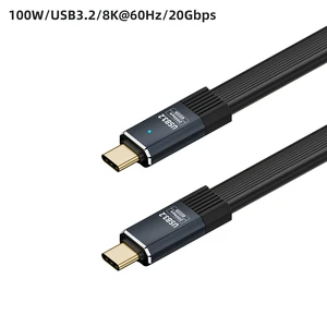 AJMRTC 0.2M/7.87 In USB3.2 Gen2 Type-C Flat FPC Cable,20Gbps Data,100W PD Charging,8K@60Hz Video,LED Indicator for MacBook Dell HP Lenovo SSD Docking Station Monitor AJMRTC 0.2M/7.87 In USB3.2 Gen2 Type-C Flat FPC Cable,20Gbps Data,100W PD Charging,8K@60Hz Video,LED Indicator for MacBook Dell HP Lenovo SSD Docking Station Monitor