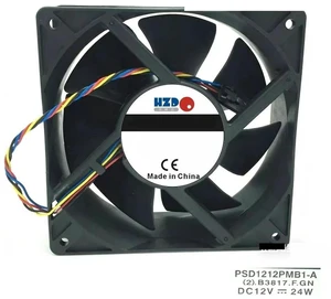 PSD1212PMB1-A Axial Cooling Fan 120×120×38mm 12038, DC12V High Power 24W Heavy Duty Replacement Fan for Industrial Cabinet Heat Dissipation PSD1212PMB1-A Axial Cooling Fan 120×120×38mm 12038, DC12V High Power 24W Heavy Duty Replacement Fan for Industrial Cabinet Heat Dissipation