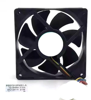 PSD1212PMB1-A Axial Cooling Fan 120×120×38mm 12038, DC12V 21W 4-Pin PWM High Airflow Replacement Fan for Server Cabinet Industrial Equipment Heat Dissipation PSD1212PMB1-A Axial Cooling Fan 120×120×38mm 12038, DC12V 21W 4-Pin PWM High Airflow Replacement Fan for Server Cabinet Industrial Equipment Heat Dissipation