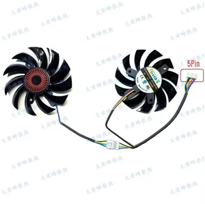 FD7010H12S GPU Cooling Fan Set, 5-Pin Intelligent Thermostat Video Card Fan DC12V, Replacement Graphics Card Cooler for GTX1060 GTX1050Ti GTX1050 GTX960 GTX950 RX560, Gaming GPU Heat Dissipation Repai FD7010H12S GPU Cooling Fan Set, 5-Pin Intelligent Thermostat Video Card Fan DC12V, Replacement Graphics Card Cooler for GTX1060 GTX1050Ti GTX1050 GTX960 GTX950 RX560, Gaming GPU Heat Dissipation Repai