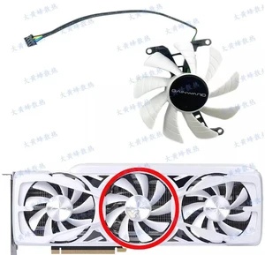 GPU Cooling Fan Replacement for RTX3070Ti, RTX3080, RTX3080Ti LHR Blue Gaming Graphics Card, 4Pin PWM Intelligent Thermostat VGA Cooler Fan, Video Card Heat Dissipation Repair Spare Part GPU Cooling Fan Replacement for RTX3070Ti, RTX3080, RTX3080Ti LHR Blue Gaming Graphics Card, 4Pin PWM Intelligent Thermostat VGA Cooler Fan, Video Card Heat Dissipation Repair Spare Part