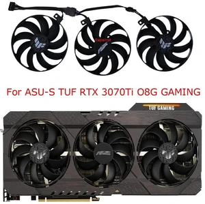 CF9010U12S T129215BU GPU Cooling Fan Set, 3pcs 4-Pin PWM VGA Cooler DC12V, Replacement Graphics Card Fan for RTX3080Ti OC & RTX3080 V2 OC, Gaming Video Card Heat Dissipation Repair Kit CF9010U12S T129215BU GPU Cooling Fan Set, 3pcs 4-Pin PWM VGA Cooler DC12V, Replacement Graphics Card Fan for RTX3080Ti OC & RTX3080 V2 OC, Gaming Video Card Heat Dissipation Repair Kit