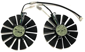 2pcs T129215SM VGA GPU Cooling Fan Set, DC12V 4-Pin PWM Intelligent Thermostat Video Card Cooler, Replacement Fan for Cerberus GTX1070Ti 8G, Poseidon GTX1080Ti & GTX1050Ti Gaming Graphics Card Repair 2pcs T129215SM VGA GPU Cooling Fan Set, DC12V 4-Pin PWM Intelligent Thermostat Video Card Cooler, Replacement Fan for Cerberus GTX1070Ti 8G, Poseidon GTX1080Ti & GTX1050Ti Gaming Graphics Card Repair