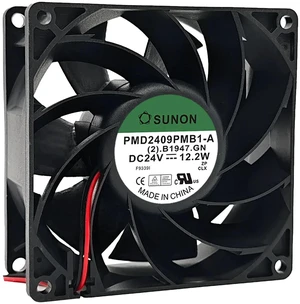 PMD2409PMB1-A 9238 DC24V Cooling Fan, 92x92x38mm Dual Ball Bearing 4900RPM 12.2W 120CFM 2-Pole Original Version, High Airflow Axial Fan for Server, Inverter & Industrial Cabinet Ventilation Replacemen PMD2409PMB1-A 9238 DC24V Cooling Fan, 92x92x38mm Dual Ball Bearing 4900RPM 12.2W 120CFM 2-Pole Original Version, High Airflow Axial Fan for Server, Inverter & Industrial Cabinet Ventilation Replacemen