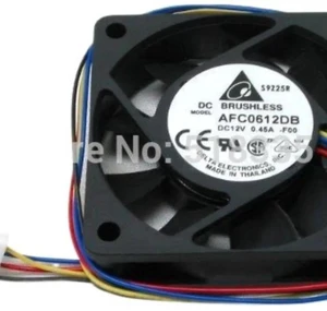 AFC0612DB-F00 DC Brushless Axial Cooling Fan 60x60x15mm, 7200 RPM, 29.24 CFM, 47.5 dBA, PWM 4-Pin Connector High Airflow Fan for Server Power Supply Industrial Cabinet PC Case AFC0612DB-F00 DC Brushless Axial Cooling Fan 60x60x15mm, 7200 RPM, 29.24 CFM, 47.5 dBA, PWM 4-Pin Connector High Airflow Fan for Server Power Supply Industrial Cabinet PC Case