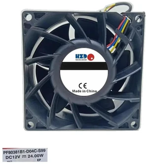 VF60381B1-Q000-S99 Axial Cooling Fan, 60x60x38mm 6038 DC 12V Industrial Fan, High Airflow Static Pressure Cooler, Replacement Fan for Cabinet, Server, Power Supply Heat Dissipation VF60381B1-Q000-S99 Axial Cooling Fan, 60x60x38mm 6038 DC 12V Industrial Fan, High Airflow Static Pressure Cooler, Replacement Fan for Cabinet, Server, Power Supply Heat Dissipation