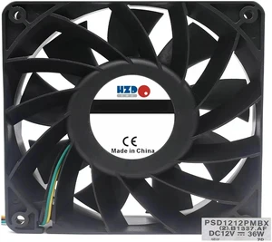 PSD1212PMB1-A / PSD1212PMBX Axial Cooling Fan, 120x120x38mm 12038 DC 12V 12.54W 23.76W 24W High Airflow Industrial Fan, Replacement Cooler for Server Cabinet Power Equipment Heat Dissipation PSD1212PMB1-A / PSD1212PMBX Axial Cooling Fan, 120x120x38mm 12038 DC 12V 12.54W 23.76W 24W High Airflow Industrial Fan, Replacement Cooler for Server Cabinet Power Equipment Heat Dissipation