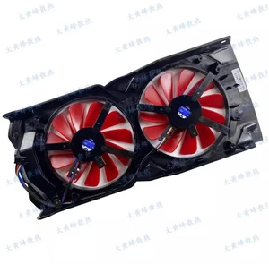 GPU Cooling Fan with Frame Shroud Assembly, Replacement VGA Cooler Housing & Fan Kit for RX570, RX580 2048SP Graphics Card, High Airflow Quiet Video Card Cooling Replacement Parts GPU Cooling Fan with Frame Shroud Assembly, Replacement VGA Cooler Housing & Fan Kit for RX570, RX580 2048SP Graphics Card, High Airflow Quiet Video Card Cooling Replacement Parts
