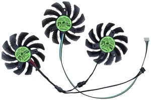 3-Piece Set GPU VGA Cooling Fan Replacement for GeForce RTX 3060 Ti OC, Model T128010, DC12V 2-Power Plug 75mm Diameter Video Card Cooler, Quiet High Airflow Graphics Card Fan Repair Parts 3-Piece Set GPU VGA Cooling Fan Replacement for GeForce RTX 3060 Ti OC, Model T128010, DC12V 2-Power Plug 75mm Diameter Video Card Cooler, Quiet High Airflow Graphics Card Fan Repair Parts