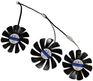 3-Piece Set GPU VGA Cooling Fan, Replacement Video Card Cooler Model CF1010U12S, Quiet High Airflow Graphics Card Fan Compatible with XFX RX 5700 XT, GPU Repair Replacement Parts 3-Piece Set GPU VGA Cooling Fan, Replacement Video Card Cooler Model CF1010U12S, Quiet High Airflow Graphics Card Fan Compatible with XFX RX 5700 XT, GPU Repair Replacement Parts