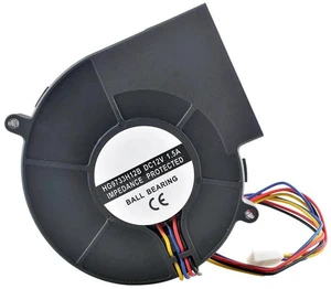 2 Pack 97x97x33mm DC12V 1.50A 4-Pin Dual Ball Bearing Centrifugal Blower Fans, 97mm Turbine Blower Replacement for Film Cooling Systems, High Airflow Thermal Control Equipment 2 Pack 97x97x33mm DC12V 1.50A 4-Pin Dual Ball Bearing Centrifugal Blower Fans, 97mm Turbine Blower Replacement for Film Cooling Systems, High Airflow Thermal Control Equipment