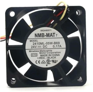 60x60x25mm 6025 Axial Cooling Fan 2410ML-05W-B69, DC24V 0.17A Ball Bearing Replacement Fan, 60mm Chassis Heatsink Fan for Frequency Converters, Industrial Power Supplies Heat Dissipation 60x60x25mm 6025 Axial Cooling Fan 2410ML-05W-B69, DC24V 0.17A Ball Bearing Replacement Fan, 60mm Chassis Heatsink Fan for Frequency Converters, Industrial Power Supplies Heat Dissipation