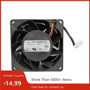 80x80x38mm 8038 Axial Cooling Fan PIA080K12S, DC12V 5A Ultra High Airflow Speed Square Fan, Heavy Duty Replacement Fan for Server Chassis, Industrial Cabinet, High Power Heatsink Heat Dissipation 80x80x38mm 8038 Axial Cooling Fan PIA080K12S, DC12V 5A Ultra High Airflow Speed Square Fan, Heavy Duty Replacement Fan for Server Chassis, Industrial Cabinet, High Power Heatsink Heat Dissipation