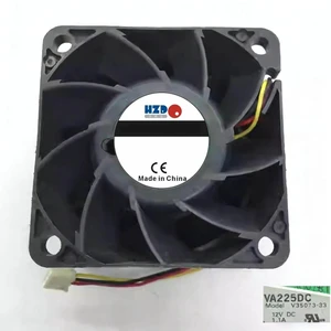 VA225DC V35073-33 60x60x38mm 6CM 6038 DC 12V 1.1A 3-Wire Axial Cooling Fan, High Speed Replacement Fan for Industrial Cabinet, Server, Inverter, Power Supply Heat Dissipation VA225DC V35073-33 60x60x38mm 6CM 6038 DC 12V 1.1A 3-Wire Axial Cooling Fan, High Speed Replacement Fan for Industrial Cabinet, Server, Inverter, Power Supply Heat Dissipation