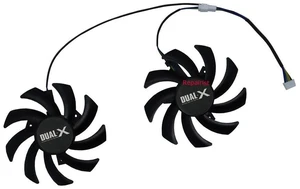 2 Pcs/Set FDC10H12S9-C GPU VGA Cooling Fans, Replacement Graphics Card Fan Kit for Sapphire HD6850, HD6970, HD7870 2G, HD7950, HD7970, R9 280X, CMP 30HX, P104-100, 4-Pin PWM Video Card Cooler Repair 2 Pcs/Set FDC10H12S9-C GPU VGA Cooling Fans, Replacement Graphics Card Fan Kit for Sapphire HD6850, HD6970, HD7870 2G, HD7950, HD7970, R9 280X, CMP 30HX, P104-100, 4-Pin PWM Video Card Cooler Repair