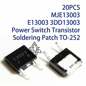 AJMRTC 20Pcs MJE13003 E13003 3DD13003 SMD Power Switch Transistor, TO-252 Package Patch NPN Power Transistor for Circuit Soldering, Power Supply, Electronic DIY & Switching Circuit Projects AJMRTC 20Pcs MJE13003 E13003 3DD13003 SMD Power Switch Transistor, TO-252 Package Patch NPN Power Transistor for Circuit Soldering, Power Supply, Electronic DIY & Switching Circuit Projects