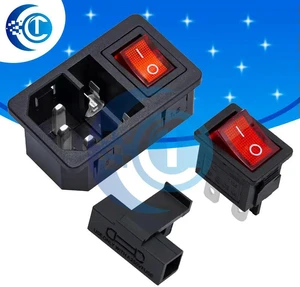 AJMRTC AC-01 Triplex Embedded 3-Hole AC Power Socket Module, Built-in Indicator Light, ON/OFF Switch and Fuse Protection, 1Pcs Embedded Outlet for Electronic Cabinet DIY Projects AJMRTC AC-01 Triplex Embedded 3-Hole AC Power Socket Module, Built-in Indicator Light, ON/OFF Switch and Fuse Protection, 1Pcs Embedded Outlet for Electronic Cabinet DIY Projects