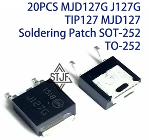 AJMRTC 20PCS MJD127G (J127G / TIP127 / MJD127) SMD Darlington Transistors, TO-252 SOT-252 PNP Power Transistor, for Power Switch, Motor Drive, Electronic Repair & DIY Circuit Projects AJMRTC 20PCS MJD127G (J127G / TIP127 / MJD127) SMD Darlington Transistors, TO-252 SOT-252 PNP Power Transistor, for Power Switch, Motor Drive, Electronic Repair & DIY Circuit Projects