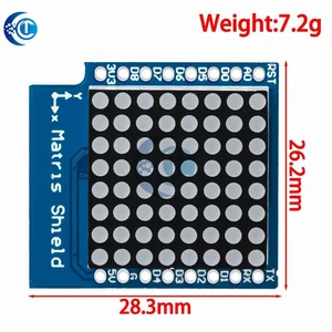 AJMRTC 1PCS Matrix LED Shield V1.0.0 for WEMOS D1 Mini, 8×8 Dot Matrix Digital Signal Output Controller Module, LED Display Expansion Board for Wemos D1 Mini IoT & Electronic DIY Projects AJMRTC 1PCS Matrix LED Shield V1.0.0 for WEMOS D1 Mini, 8×8 Dot Matrix Digital Signal Output Controller Module, LED Display Expansion Board for Wemos D1 Mini IoT & Electronic DIY Projects