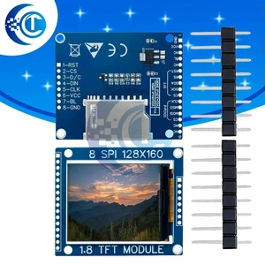 AJMRTC 1.8 Inch SPI TFT LCD Display Module, 128x160 Dot Matrix Screen, 3.3V/5V Dual Voltage PCB Adapter IC, Compatible with Arduino ESP32, Replacement for LCD1602 for Embedded DIY Projects AJMRTC 1.8 Inch SPI TFT LCD Display Module, 128x160 Dot Matrix Screen, 3.3V/5V Dual Voltage PCB Adapter IC, Compatible with Arduino ESP32, Replacement for LCD1602 for Embedded DIY Projects