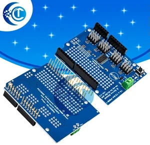 AJMRTC Motor Stepper Servo Robot Shield I2C v2 Kit with PWM Driver, DC Motor Stepper Motor Servo Driver Expansion Board, I2C Interface Robot Control Module for Arduino DIY Robotics Project AJMRTC Motor Stepper Servo Robot Shield I2C v2 Kit with PWM Driver, DC Motor Stepper Motor Servo Driver Expansion Board, I2C Interface Robot Control Module for Arduino DIY Robotics Project