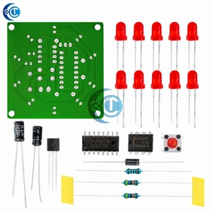 AJMRTC Lucky DIY Electronic Turntable Kit, CD4017 & NE555 Pulse Generator Module with Built-in LED, DC 3V/5V Compatible Soldering Practice Electronic Assembly Kit for Student Circuit Learning Project AJMRTC Lucky DIY Electronic Turntable Kit, CD4017 & NE555 Pulse Generator Module with Built-in LED, DC 3V/5V Compatible Soldering Practice Electronic Assembly Kit for Student Circuit Learning Project