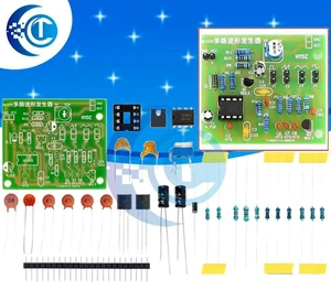 AJMRTC DC 6V-12V NE555 Pulse Generator DIY Kit, Multi-Channel Waveform Signal Generator Module, Produces Sine Triangle Square Wave, Soldering Assembly Kit for Electronic Circuit Experiment and Teachin AJMRTC DC 6V-12V NE555 Pulse Generator DIY Kit, Multi-Channel Waveform Signal Generator Module, Produces Sine Triangle Square Wave, Soldering Assembly Kit for Electronic Circuit Experiment and Teachin