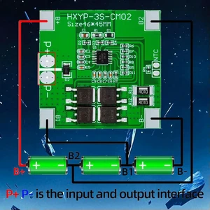 AJMRTC 3S LiFePO4 BMS Protection Board, 9.6V/10.8V 14A 4MOS Battery Management Module for 3.2V LiFePO4 Cells, Optional Spray Coating for Lithium Battery Pack DIY Assembly AJMRTC 3S LiFePO4 BMS Protection Board, 9.6V/10.8V 14A 4MOS Battery Management Module for 3.2V LiFePO4 Cells, Optional Spray Coating for Lithium Battery Pack DIY Assembly