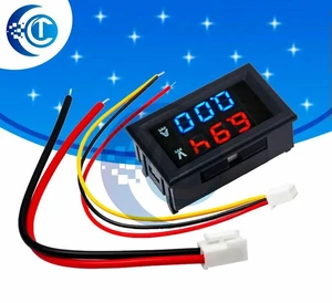 AJMRTC DC Digital Voltmeter Ammeter Panel Mount Meter, 0-100V 10A, 0.28" Red Blue Dual LED Display, 2 in 1 Voltage Current Monitor Gauge for Car Motorcycle Boat Battery DIY Electronic Projects AJMRTC DC Digital Voltmeter Ammeter Panel Mount Meter, 0-100V 10A, 0.28" Red Blue Dual LED Display, 2 in 1 Voltage Current Monitor Gauge for Car Motorcycle Boat Battery DIY Electronic Projects