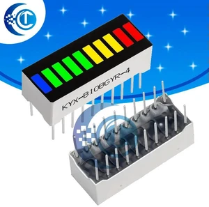 AJMRTC B10BRYGB 10-Grid Multi-Color Digital Segment LED Light Bar, Super Bright Flat Tube (2R+3Y+4G+1B), LED Bargraph Indicator Module for Electronic DIY, Signal Level Display and Circuit Testing AJMRTC B10BRYGB 10-Grid Multi-Color Digital Segment LED Light Bar, Super Bright Flat Tube (2R+3Y+4G+1B), LED Bargraph Indicator Module for Electronic DIY, Signal Level Display and Circuit Testing