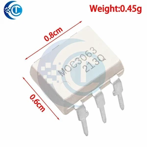 AJMRTC 10PCS MOC3063 DIP-6 Opto Triac Coupler IC, Zero-Crossing Optocoupler, Isolated Triac Driver Chip, for AC Switch Control, Solid State Relay, Motor & Lamp Circuit DIY Projects AJMRTC 10PCS MOC3063 DIP-6 Opto Triac Coupler IC, Zero-Crossing Optocoupler, Isolated Triac Driver Chip, for AC Switch Control, Solid State Relay, Motor & Lamp Circuit DIY Projects